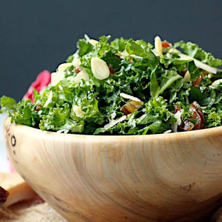 kale + date salad with shallot vinaigrette
