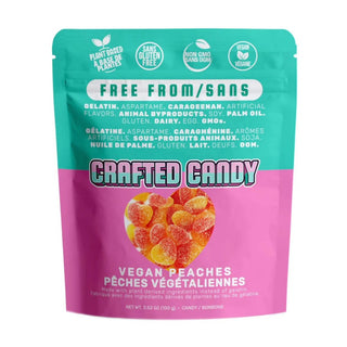 Crafted Candy Peach Hearts 100g