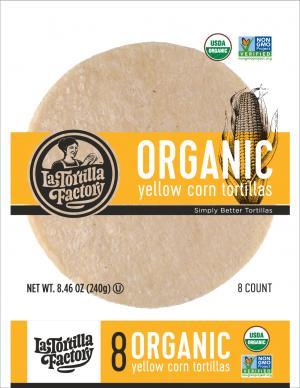 La Tortilla Tortillas Yellow Corn Organic 240g