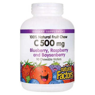 Natural Factors Vitamin C 500mg Blueberry Chews 180t