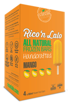 Rico 'n Lalo Mango Frozen Fruit Bars 4x80ml