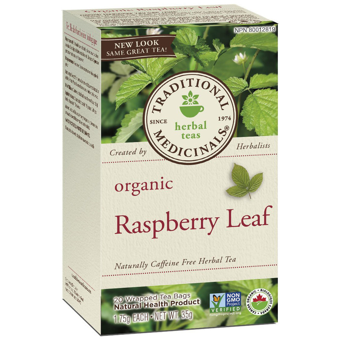 Traditional Medicinal Organic Raspberry Leaf Tea 16 Teabags Kootenay Co Op 8046