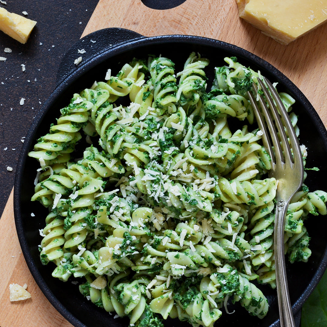 glorious greens pesto pasta