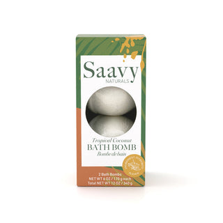 Saavy Bath Bomb Duo Tropical Coconut 2pk
