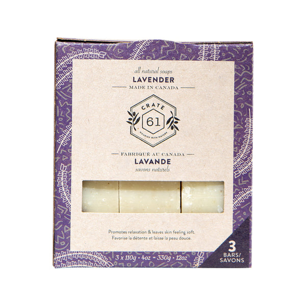 Crate 61 Lavender Bar Soap 3 pack