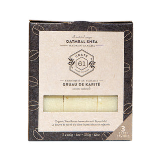 Crate 61 Oatmeal Shea Bar Soap 3 pack