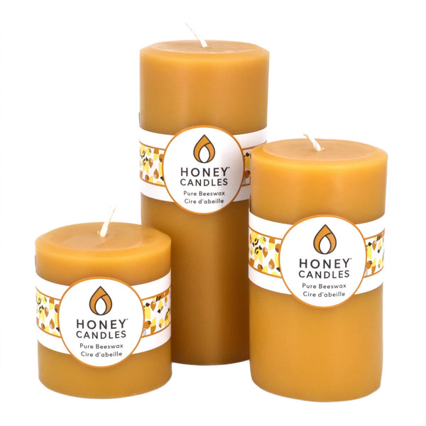 Honey Candles Pillar Candle Natural (3"/5"/7")