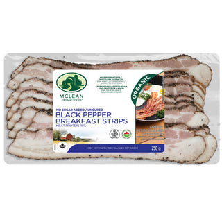 Mclean Organic Foods Black Pepper Breakfast Strips 250g