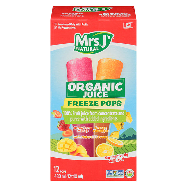 Mrs. Js Natural Organic Strawberry Freezie 12x40ml