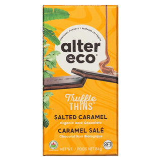 Alter Eco Salted Caramel Truffle Thins Bar 84g