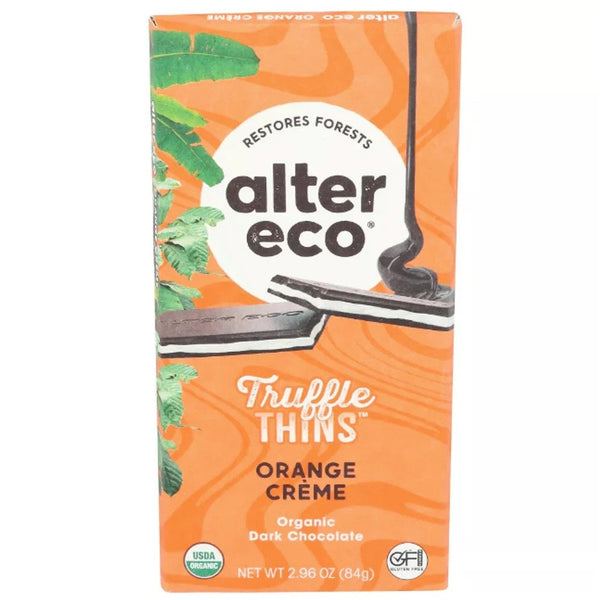 Alter Eco Orange Creme Truffle Thins Bar 84g