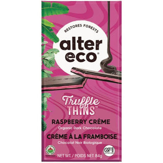 Alter Eco Raspberry Creme Truffle Thins Bar 84g