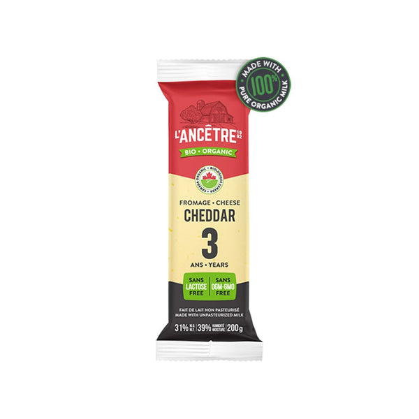 L'Ancetre Organic 3 Year Cheddar 200g