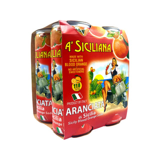 A'Siciliana Aranciata Blood Orange Soda 4x330ml