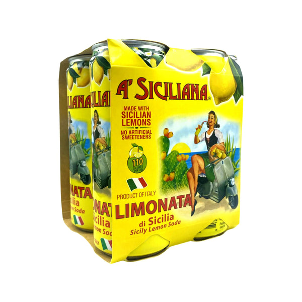 A'Siciliana Limonata Lemon Soda 4x330ml