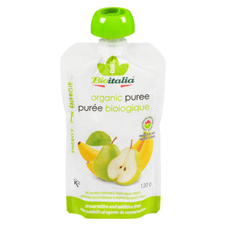 BioItalia Pear Banana Organic Puree 120g