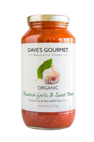 Dave's Gourmet Organic Pasta Sauce  Garlic & Basil 723g