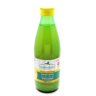 Earth's Choice Pure Lemon Juice Organic 250ml