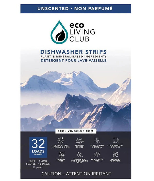 Eco Living Club Dishwasher Strips Unscented 32ct