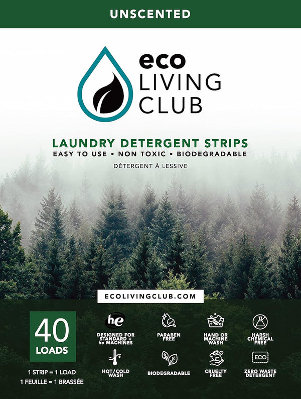 Eco Living Club Laundry Strips Unscented 40ct