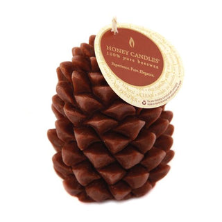 Honey Candles Pine Cone Candle (Brown/Natural)