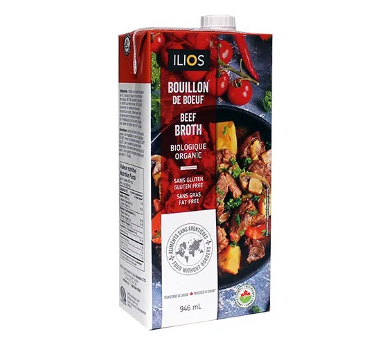 Ilios Organic Beef Broth 946ml