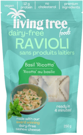 Living Tree Foods Plant Based Ravioli  Basil Ricotta 250g