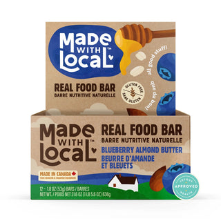 Made With Local Full Case Blueberry Almond Butter Food Bar 12x53g