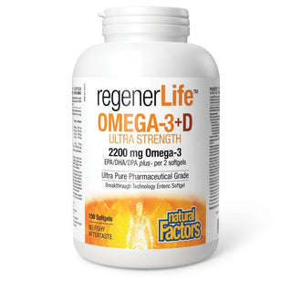 Natural Factors Regenerlife Ultra Omega 3 + D 150c