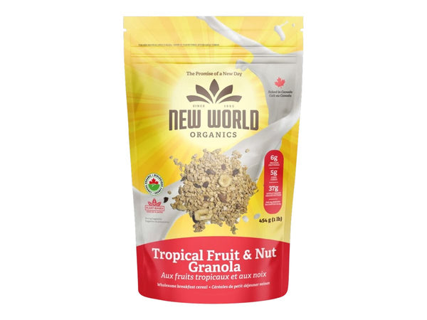 New World Organic Granola Tropical Fruit Nut 454g
