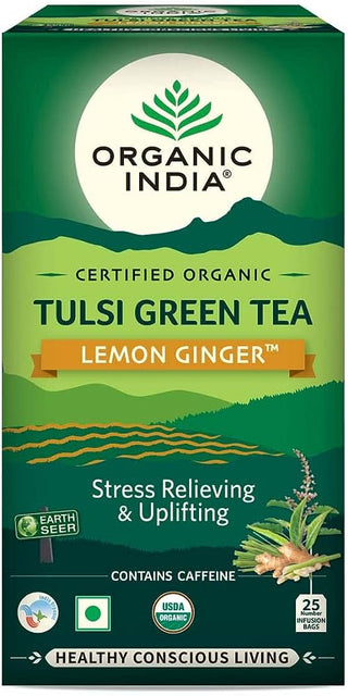 Organic India Organic Lemon Ginger Tulsi Tea 25 teabags