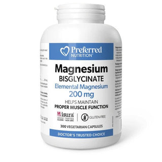 Preferred Nutrition Magnesium Bisglycinate 200mg 300c