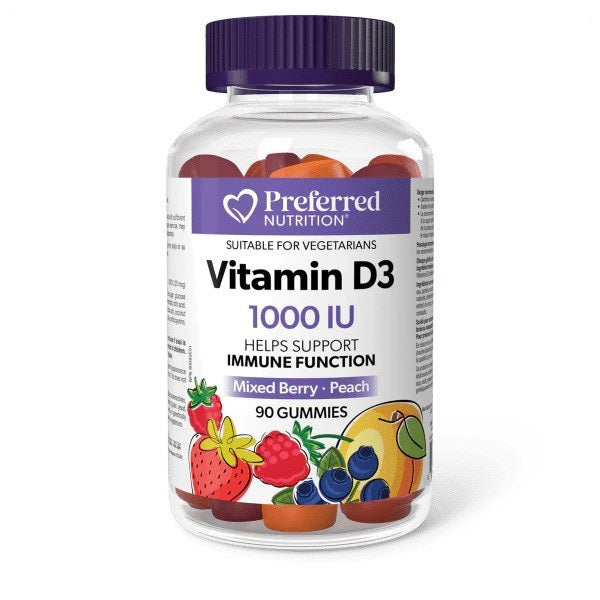 Preferred Nutrition Vitamin D 1000IU Gummies 90 Gummies