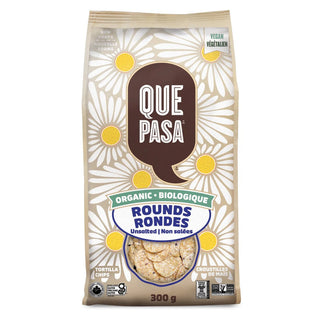 Que Pasa Unsalted Organic Rounds Chips 300g