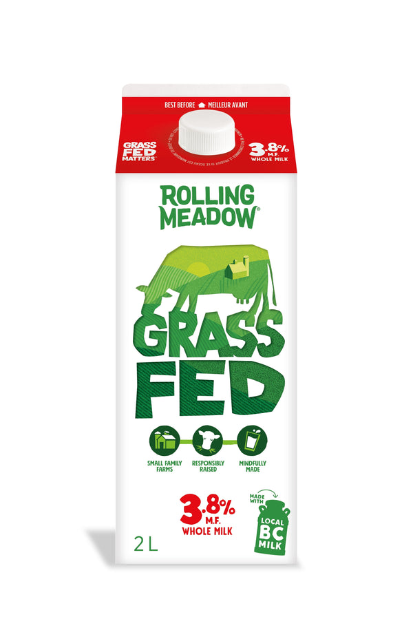 Rolling Meadow 3.8% Grass Fed Milk 2L