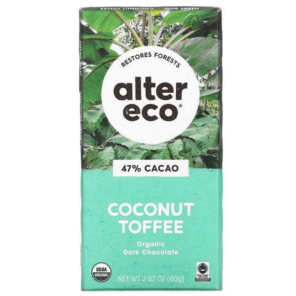 Alter Eco Coconut Toffee Chocolate Bar 80g