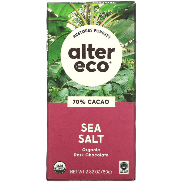 Alter Eco Sea Salt Chocolate Bar 80g