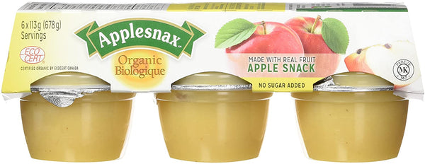 Applesnax Unsweetened Apple Sauce Cups 6x113g