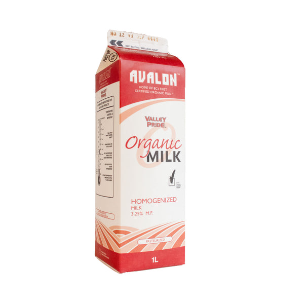 Avalon 3.25% Milk Homogenized Organic 1L