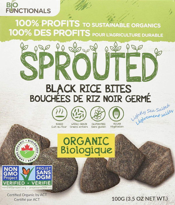 Bio functionals Black Rice Organic Sprouted Bites 141.7g
