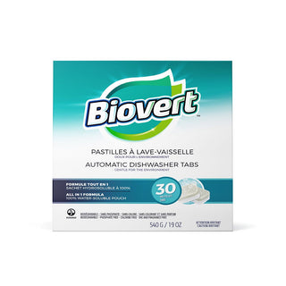 Biovert Dishwasher Tabs Fragrance Free 30ct