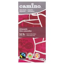 Camino Dark with Almonds Organic Chocolate Bar 100g