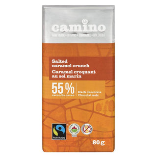 Camino Salted Caramel Crunch Chocolate Bar 80g