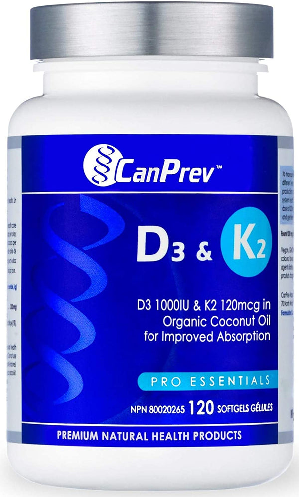 CanPrev Vitamin D3 & K2 120c