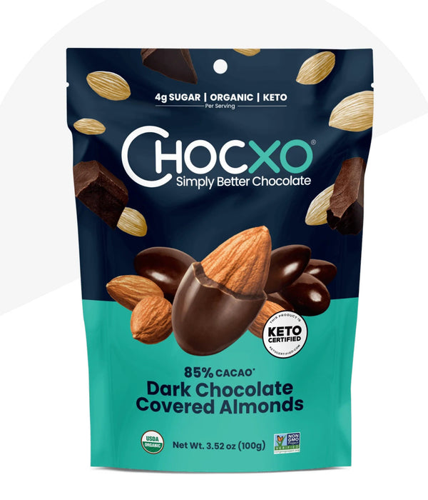 ChocXO Organic Chocolate Covered Almonds 100g