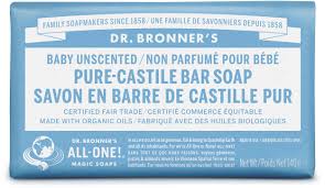 Dr. Bronner's Unscented Organic Soap Bar 140g