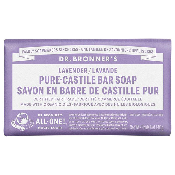 Dr. Bronner's Lavender Organic Soap Bar 140g