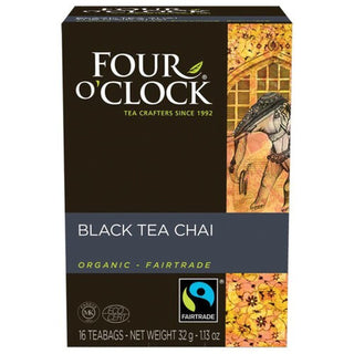 Four O'Clock Tea Black Chai Tea Organic 16 teabags