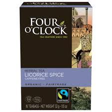 Four O'Clock Tea Licorice Spice Tea Organic 16 teabags