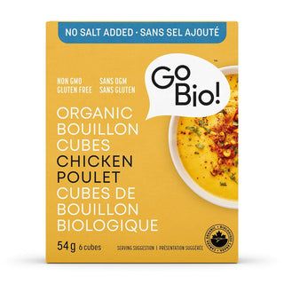 GoBIO Chicken Bouillon Cubes Organic No Salt Added 54g